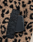 Leopard Zip-Up Stand Neck Side Pocket Jacket