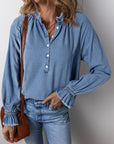 Natasha Buttoned Denim Top