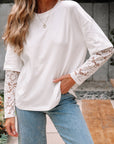 Lace Patchwork Long Sleeve Tee