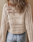 Emma Cable Knit Cropped Sweater