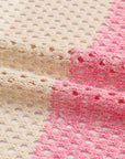 Leona Ribbed Short Sleeve Ombre Eyelet Knitted Cardigan