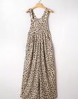 Leopard Bib Wide Leg Jumpsuit