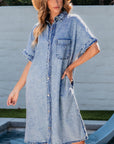 Makayla Loose Medium Wash Chambray Dress