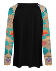 Baha Ranch Western Native Wolf Long Sleeve Tee