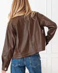 Mila Drawstring Hem Leather Jacket