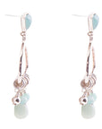 Blue Amazonite and Sterling Silver Chandelier Earrings