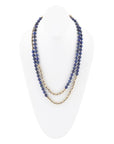 Blue Lapis Wrap Golden Necklace