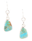 Blue Turquoise and Sterling Silver Drop Earrings