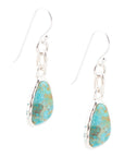 Blue Turquoise and Sterling Silver Drop Earrings