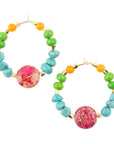 Bogota Multistone Hoop Earring