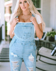 Sophia Constructed Bib Distressed Overalls