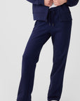 Solid Fleece-Lined Drawstring Waist Pants