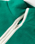 Plus Size Fleece Contrast Trim Half Zip Pocketed Sweatshirt