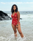 Mexican Resort Swimsuit and Skirt Set