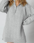 Sofia Ribbed Trim Loose Sweater