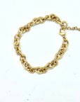 Bracelet Electroplated Circle 14k Gold Plated 7” with 2” ext.