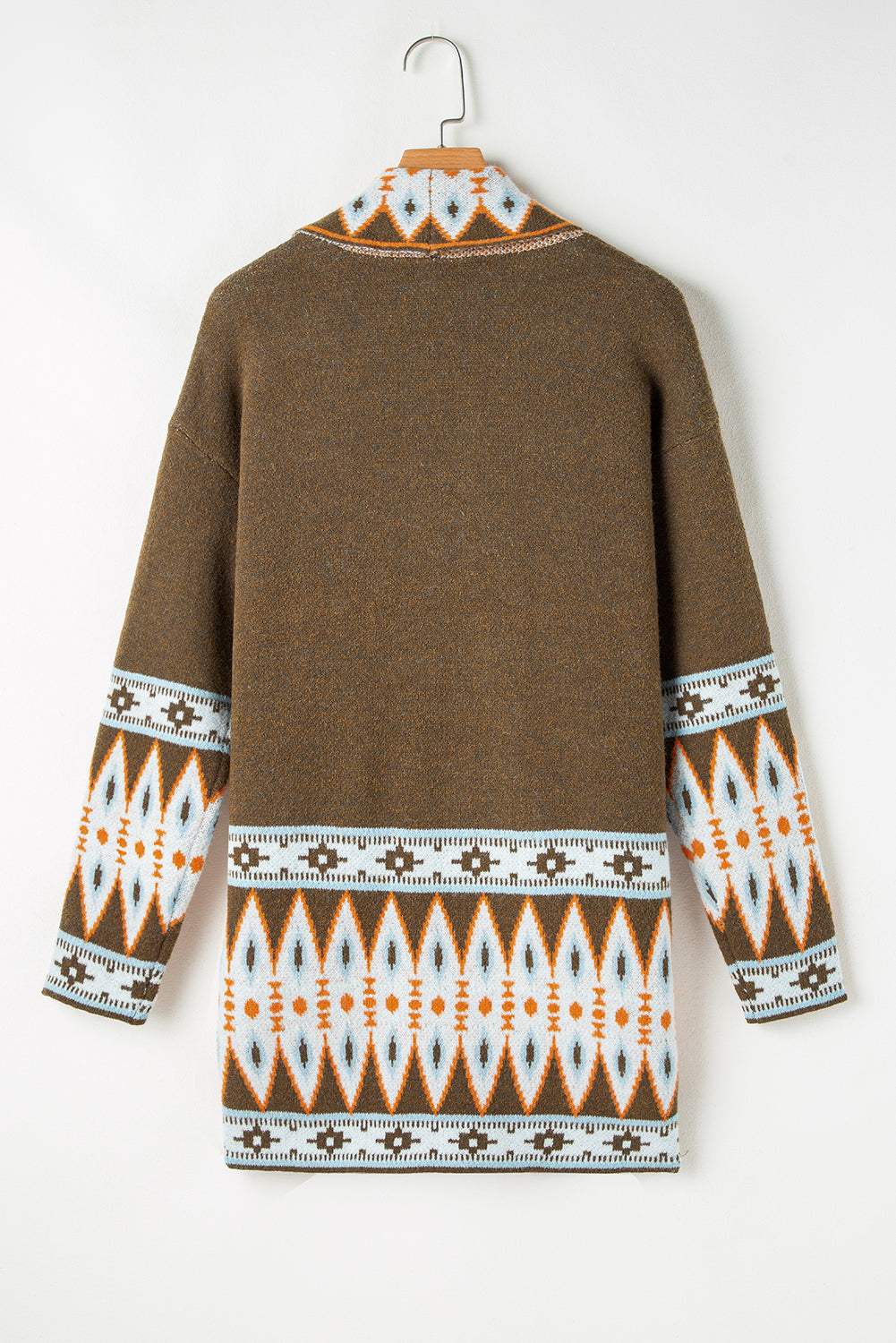 Aztec Geometric Open Front Cardigan