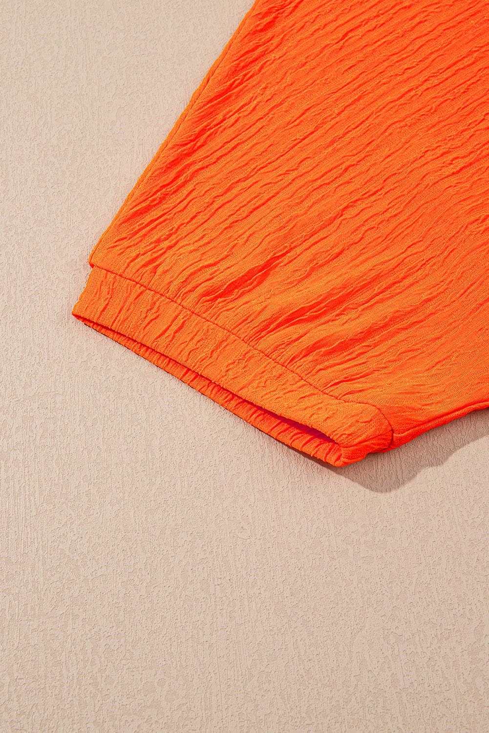 Textured V Neck T Shirt and Shorts Set