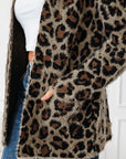 Leopard Open-Front Cardigan