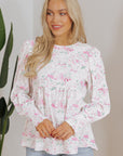 Amari Shirred Balloon Sleeve Blouse