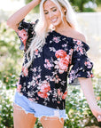Savanna Ruffle Off Shoulder Flounce Sleeve Blouse