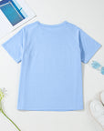 Priscilla Striped Patch Front Casual Top