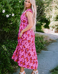 Adalee Retro Ruffled Sleeve Maxi Dress