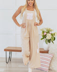 Luciana Ribbed Side Pocket Wide Leg Jumpsuit