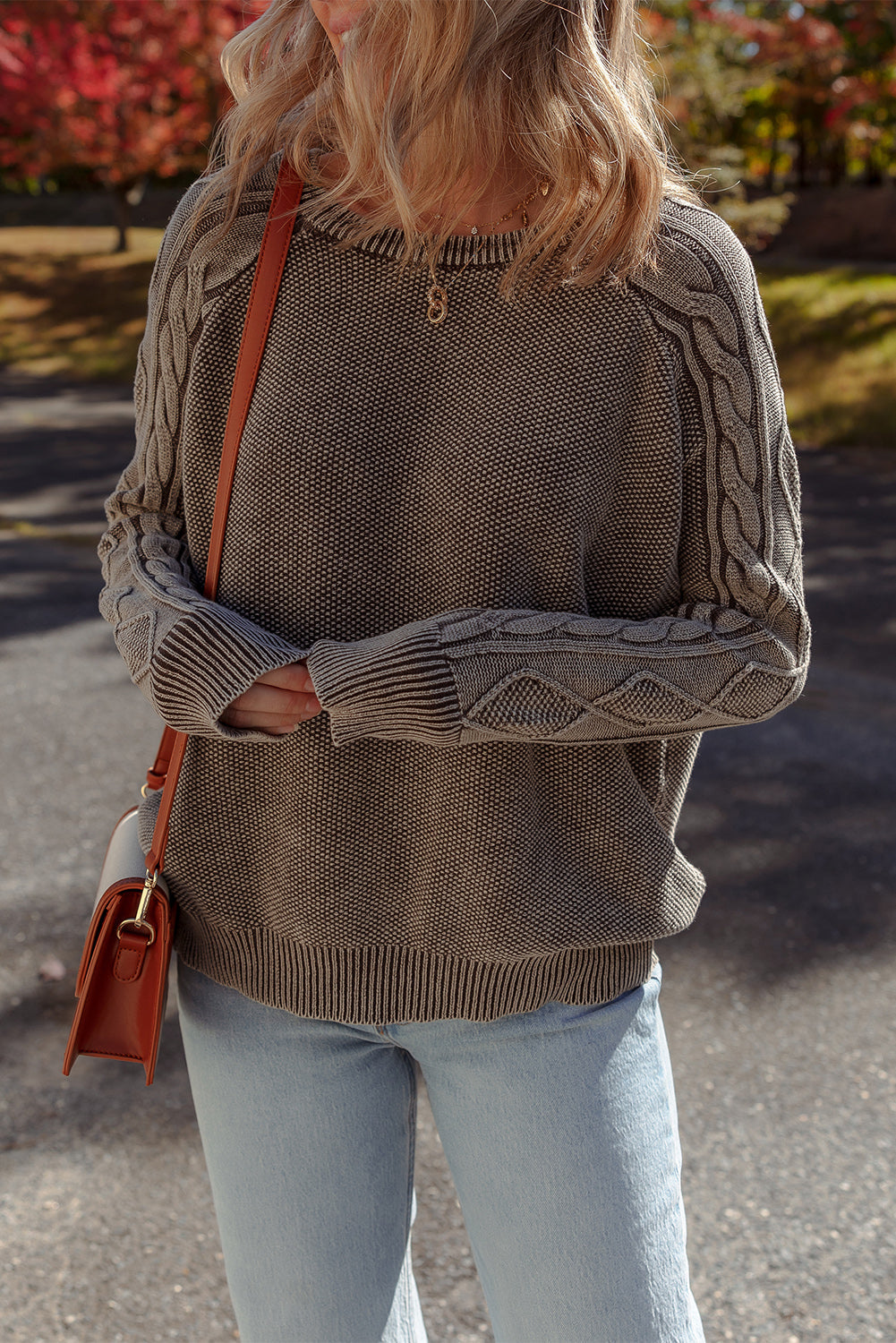 Aria Knit Sleeve Casual Sweater