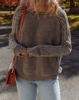 Aria Knit Sleeve Casual Sweater