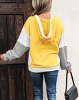 Margot Stripe Drawstring Loose Fit Hooded Top