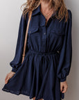 Kim Chest Pockets Tunic Shirt Mini Dress