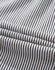 Stripe Ruffle Bubble Sleeve Shirt