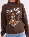 Western Howdy Boot Sweater