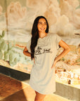 Calf Roper Short Sleeve Mini T-shirt Dress