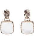 Carved Mother of Pearl Earrings