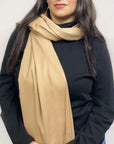 Ultra Soft Tan Cashmere Scarf / Wrap / Shawl / Cover  