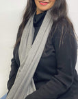 Ultra Soft Dark Grey Cashmere Scarf / Wrap / Shawl / Cover  