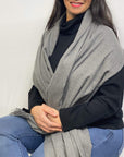 Ultra Soft Dark Grey Cashmere Scarf / Wrap / Shawl / Cover  