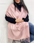 Ultra Soft Rose Cashmere Scarf / Wrap / Shawl / Cover  