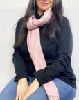 Ultra Soft Rose Cashmere Scarf / Wrap / Shawl / Cover  
