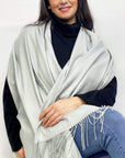 Ultra Soft Grey Cashmere Scarf / Wrap / Shawl / Cover  