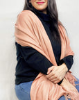 Ultra Soft Peach Cashmere Scarf / Wrap / Shawl / Cover  