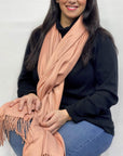Ultra Soft Peach Cashmere Scarf / Wrap / Shawl / Cover  