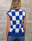 Dulce Dark Cherckerboard Sweater
