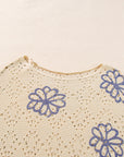 Harper Eyelet Drop Shoulder Sweater