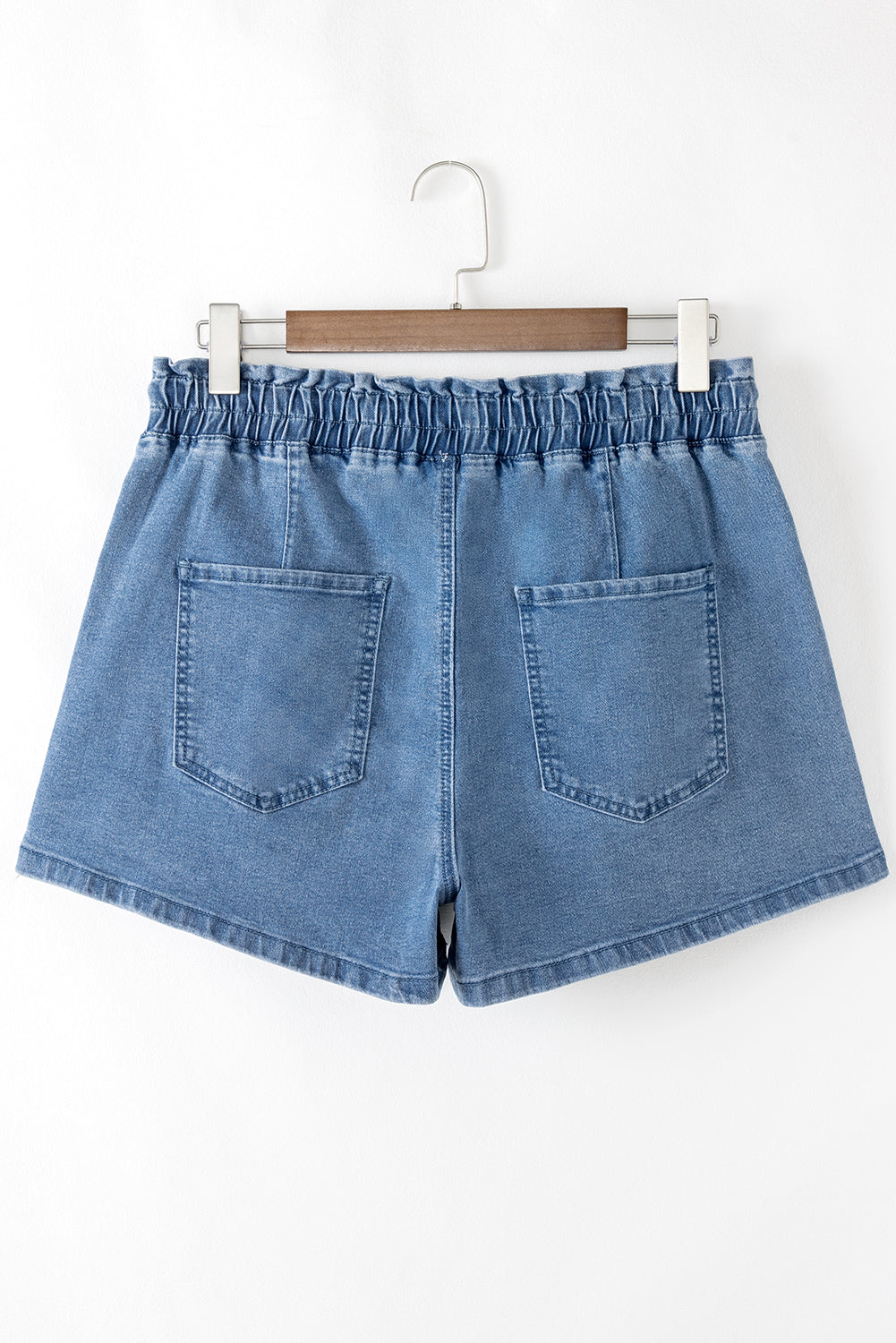 Braelynn Drawstring High Waist Casual Denim Shorts