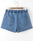 Braelynn Drawstring High Waist Casual Denim Shorts