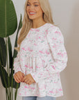 Amari Shirred Balloon Sleeve Blouse