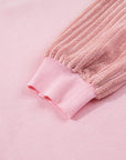 Nutcracker Sequin Colorblock Textured Christmas Sweatshirt
